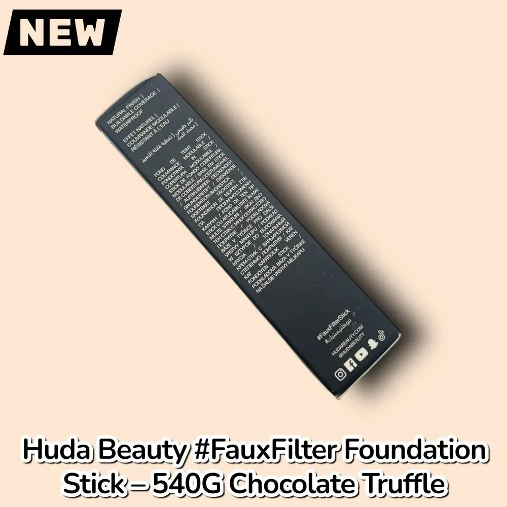 New Huda Beauty #FauxFilter Skin Finish Buildable Coverage Foundation Stick – 54